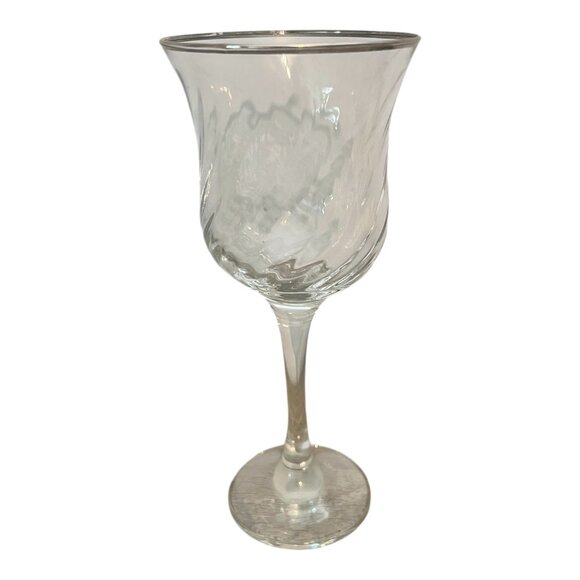 6 Crystal Clear Industries Regent Gold Swirl Wine, Water Glasses Set See Descrip - Picture 2 of 7